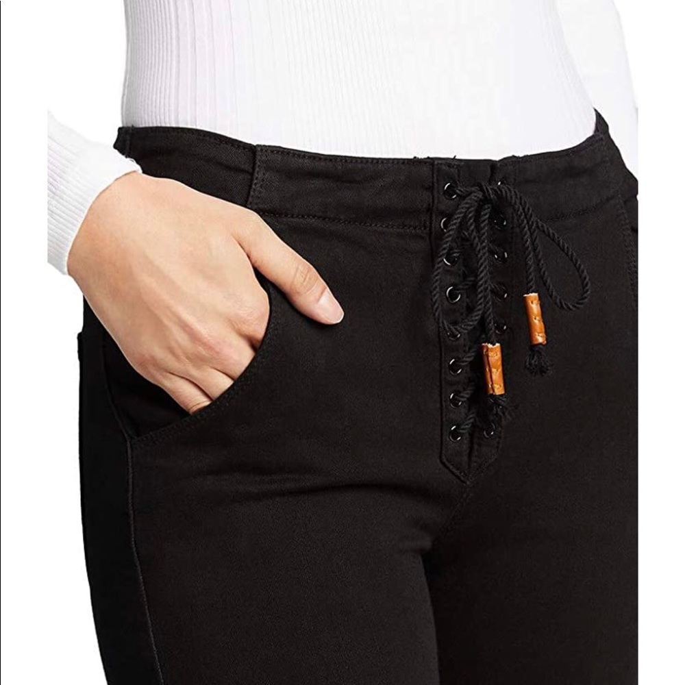 FRAME Le Skinny De Jeanne Corded Lace-Up Jeans